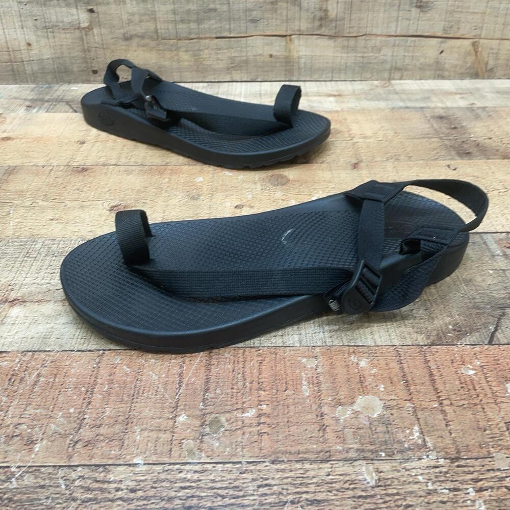 Chaco Sandals Mens Size 13 48 Black Synthetic Thong Adjustable Strap Shoes